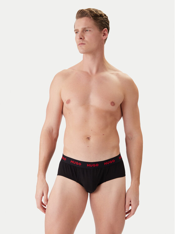 HUGO HUGO Komplet slipów Hipbrief Triple 50532570 Czarny