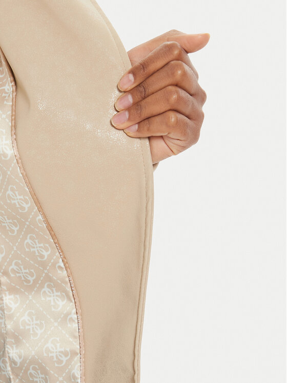 Guess Guess Odinė striukė W4YL10 WGAF0 Smėlio Regular Fit