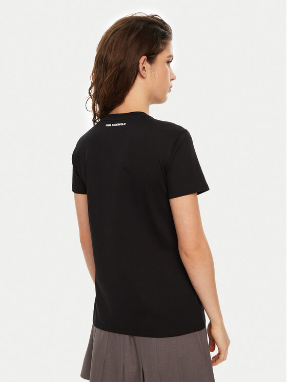KARL LAGERFELD KARL LAGERFELD T-shirt A1W17124 Crna Regular Fit