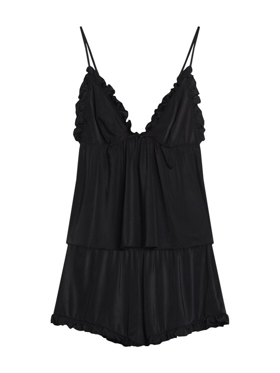 Esotiq Esotiq Piżama 43878 Czarny Regular Fit