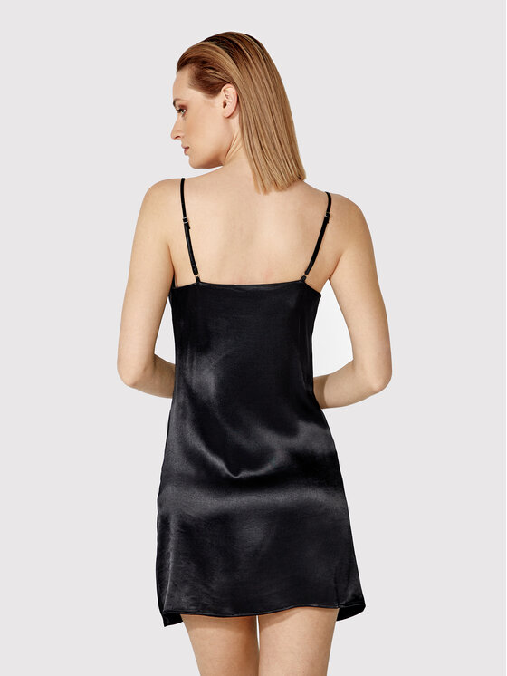 Simple Simple Φόρεμα καθημερινό SUD001 Μαύρο Regular Fit