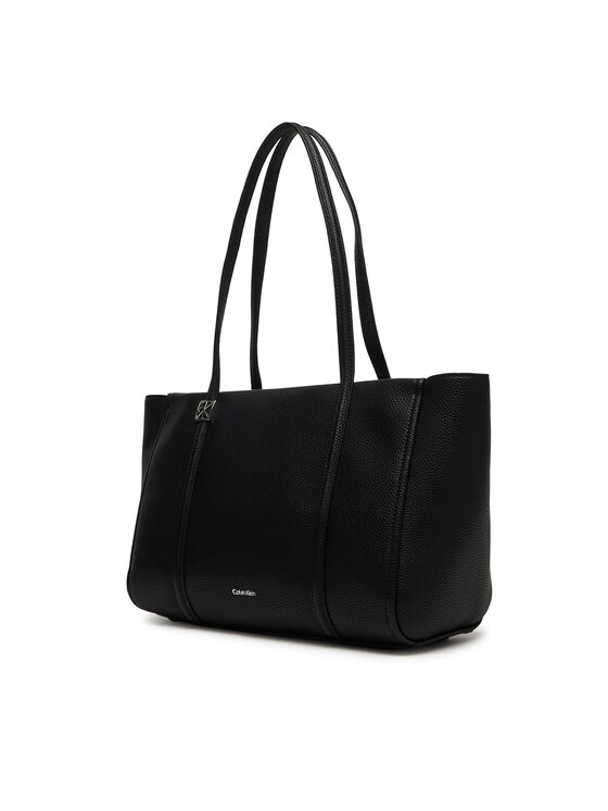 Calvin Klein Calvin Klein Geantă Emblem Hw Pebble Tote LV04F3424G Negru