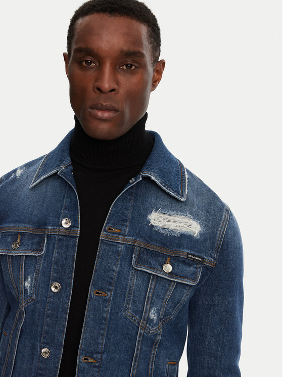 Dolce&Gabbana Dolce&Gabbana Kurtka jeansowa G9VZ8D G8LN5 Granatowy Regular Fit