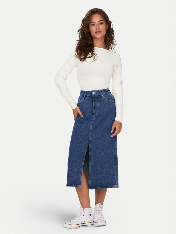 ONLY ONLY Majica Lea 15302647 Bijela Slim Fit