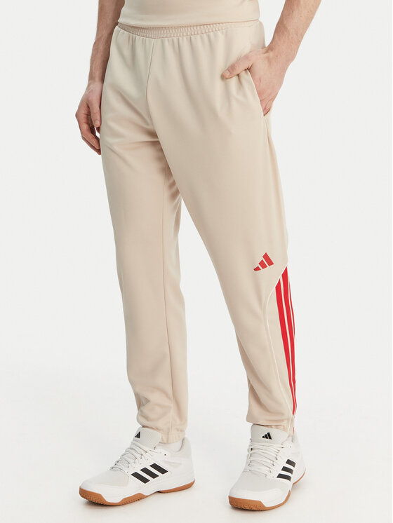 adidas adidas Tepláková súprava Stadium 3-Stripes KB6198 Béžová Slim Fit