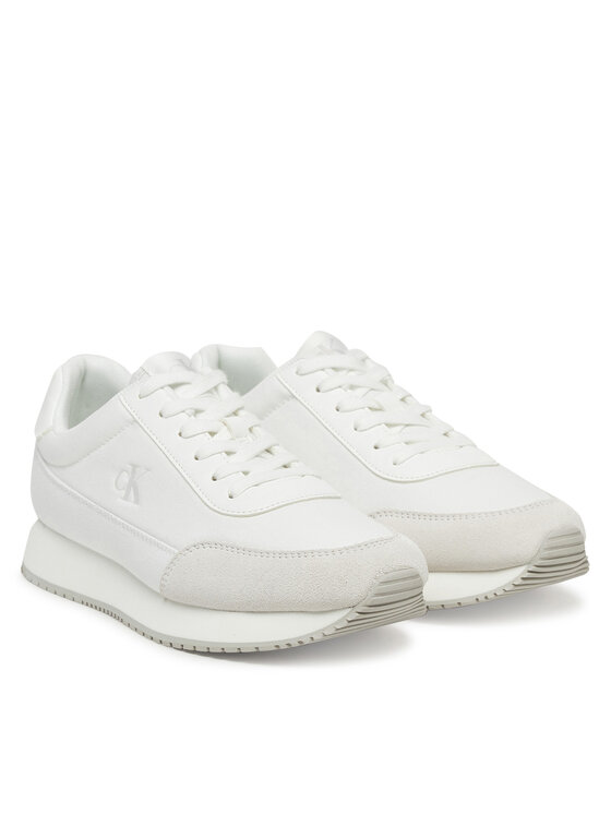 Calvin Klein Jeans Calvin Klein Jeans Sportcipők Retro Runner Low Laceup Canvas YW0YW01888 Fehér