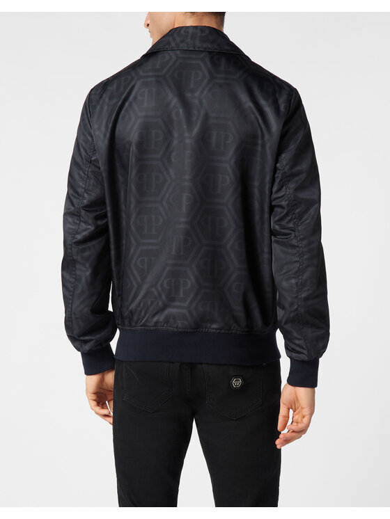 PHILIPP PLEIN PHILIPP PLEIN Kurtka bomber 22219 Niebieski jasny Regular Fit