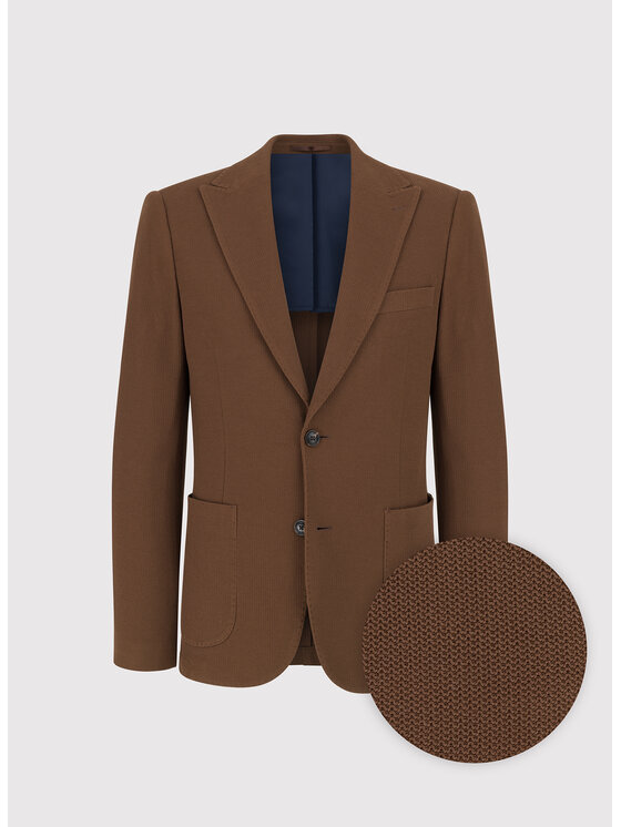 Pako Lorente Pako Lorente Marynarka P26WF-3X-009 Brązowy Slim Fit