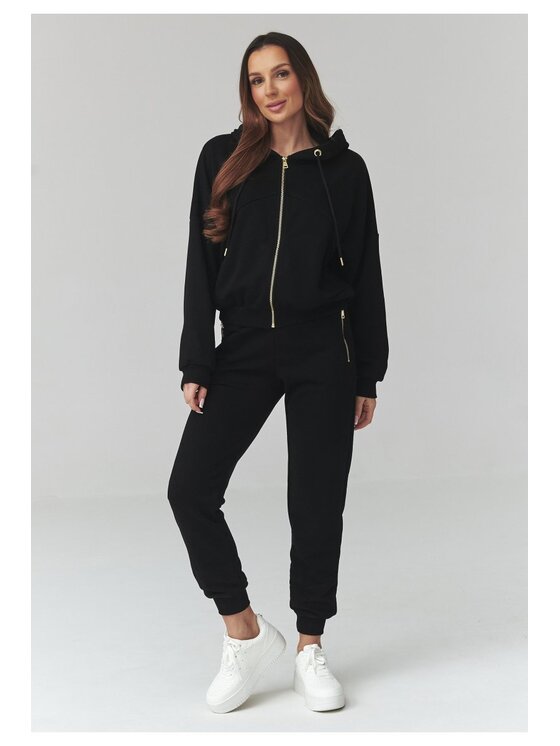 Makadamia Makadamia Dres A14 Czarny Loose Fit