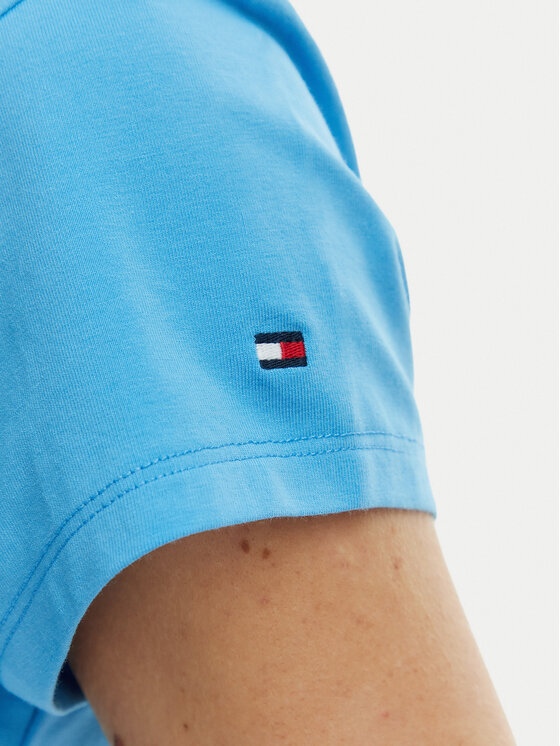 Tommy Hilfiger Tommy Hilfiger Tricou WW0WW48710 Albastru Slim Fit