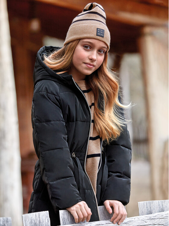 Mayoral Mayoral Пухено яке 7.416 Черен Regular Fit