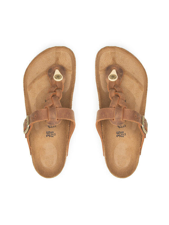 birkenstock damen zehentrenner braun