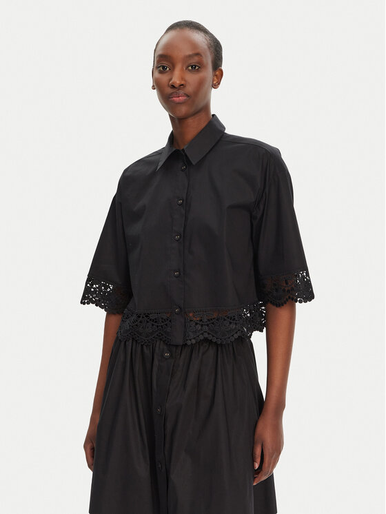 TWINSET Košeľa 251TT2093 Čierna Loose Fit