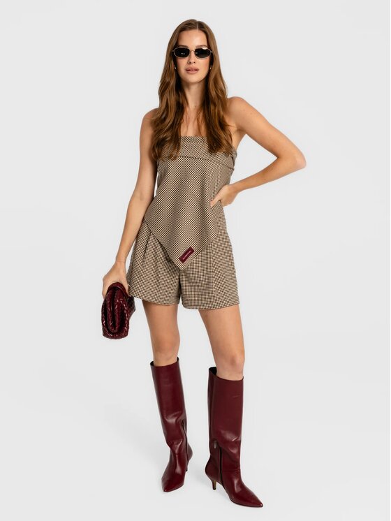 MANDRAGORA MANDRAGORA Pantaloncini di tessuto Retto Beige Standard Fit