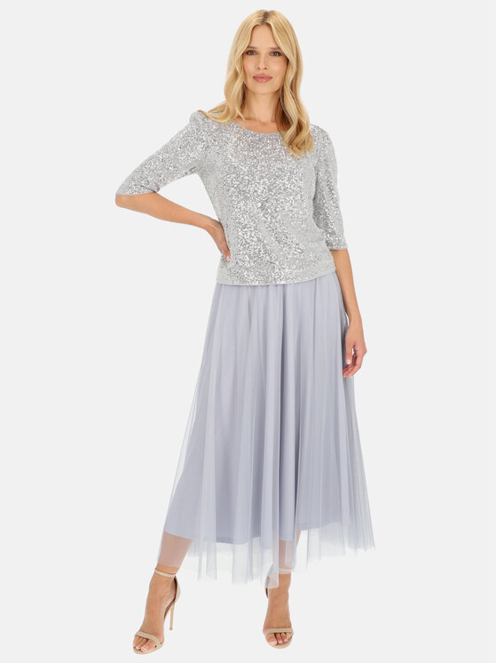L’AF L’AF Bluzka Sonia Srebrny Regular Fit