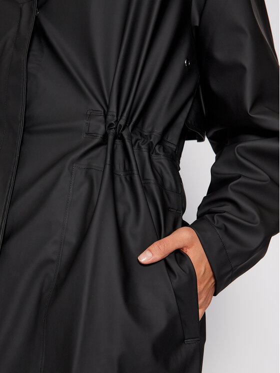 Rains Rains Μπουφάν αδιάβροχο String 1835 Μαύρο Regular Fit