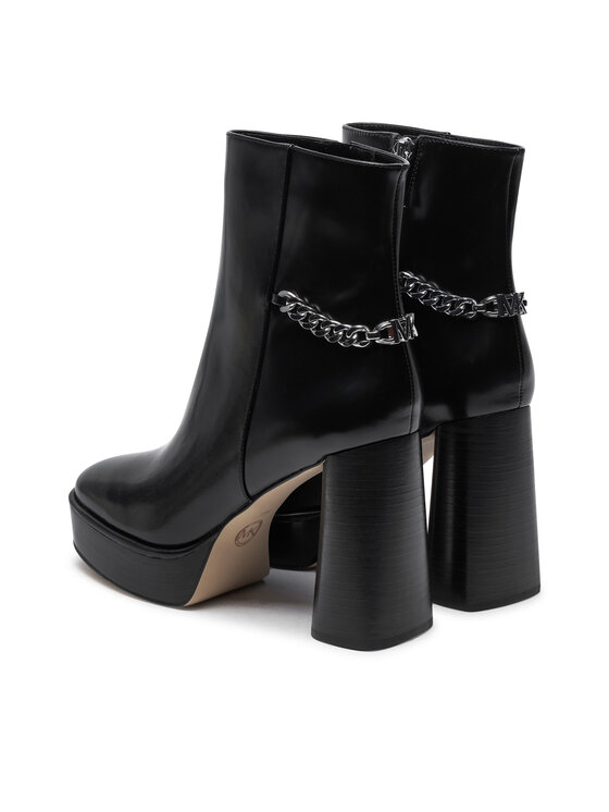 MICHAEL Michael Kors MICHAEL Michael Kors Μποτάκια Carlisle Leather Platform Boot 40F4CLME1L Μαύρο