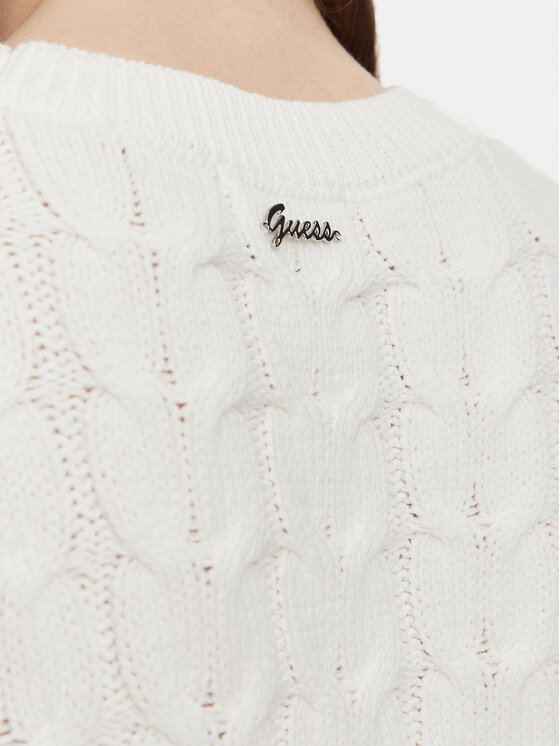 Guess Guess Džemperis W6YR21 Z0965 Balts Regular Fit