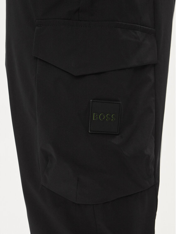 BOSS Boss Hlače iz tkanine T_Urbanex-CargoLight 50508339 Črna Tapered Fit