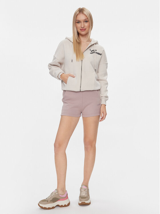 Guess Guess Pantaloni scurți sport Britney V3GD13 KB3P2 Bej Loose Fit