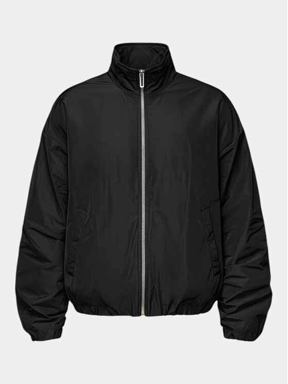 MADE BY SOCIETY MADE BY SOCIETY Kurtka anorak Jacheta Noir Élément - J16694 Czarny Basic Fit