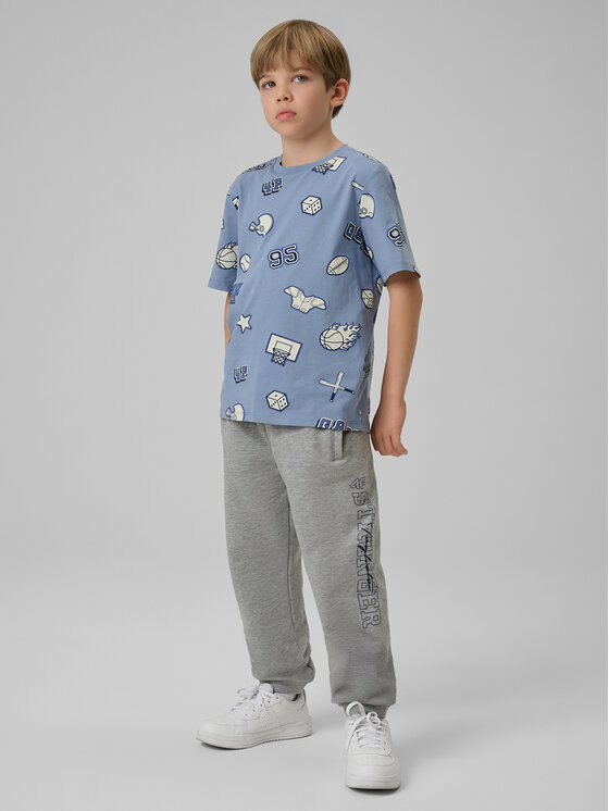 4F 4F T-Shirt CAMPUS VIBES Granatowy Regular Fit