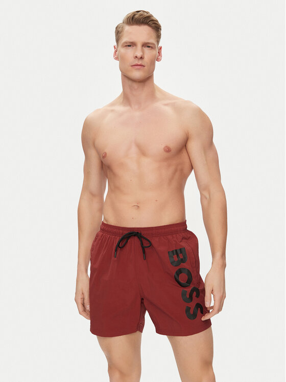 BOSS Boss Pantaloncini da bagno Octopus 50515296 Rosso Regular Fit