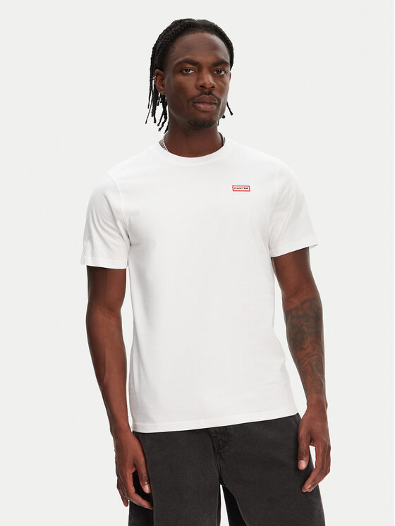 Hunter Hunter T-Shirt Raasay Graphic HARM0034251 Biały Regular Fit
