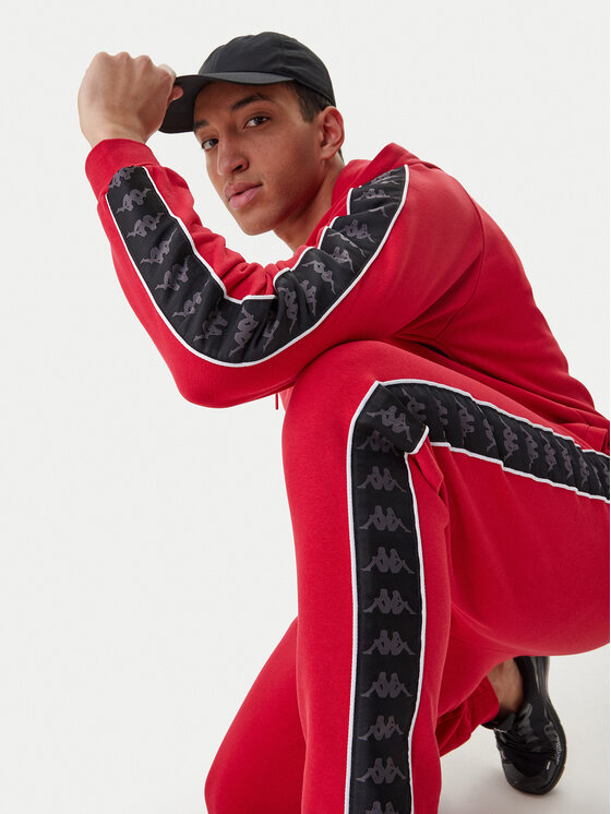 Kappa Kappa Pantaloni da tuta Banda Alanz 3 321Y8FW Rosso Comfort Fit