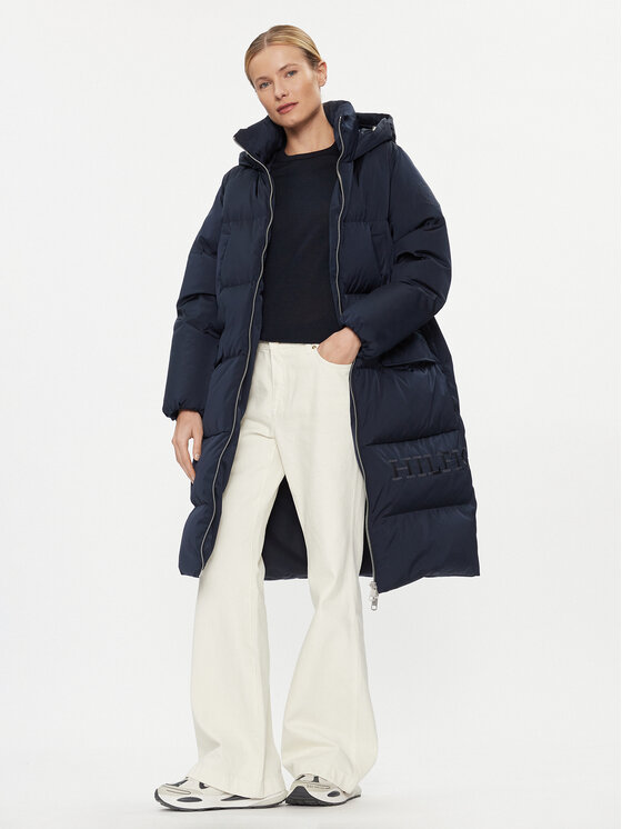 Tommy Hilfiger Tommy Hilfiger Pehelykabát Sateen WW0WW40834 Sötétkék Regular Fit