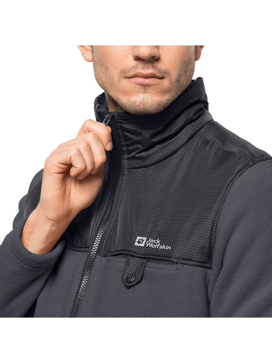 Jack Wolfskin Jack Wolfskin Polar Jack Wolfskin Dna Grizzly Fleece FZ M Czarny Regular Fit