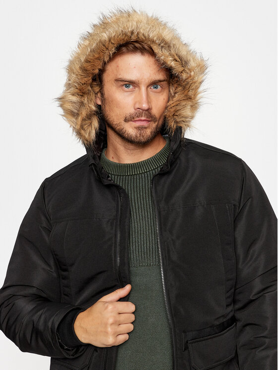 Jack&Jones Jack&Jones Žieminė striukė 12235858 Juoda Regular Fit