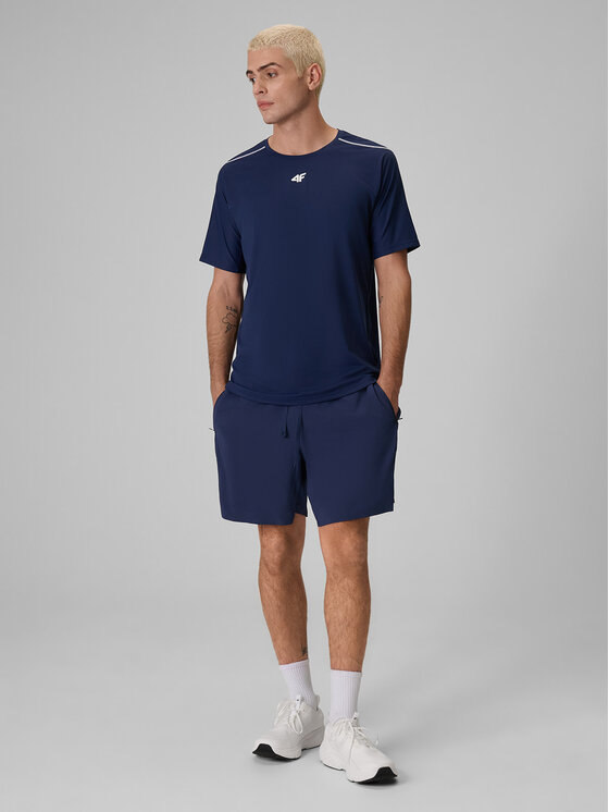 4F 4F Koszulka techniczna SERVE & SMASH Granatowy Regular Fit