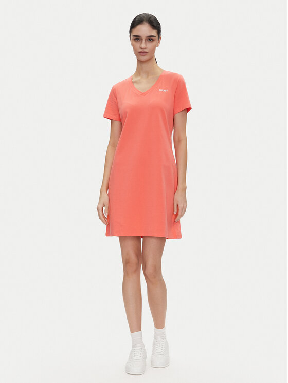 DKNY Sport DKNY Sport Igapäevane kleit DP5D4902 Korallivärviline Regular Fit
