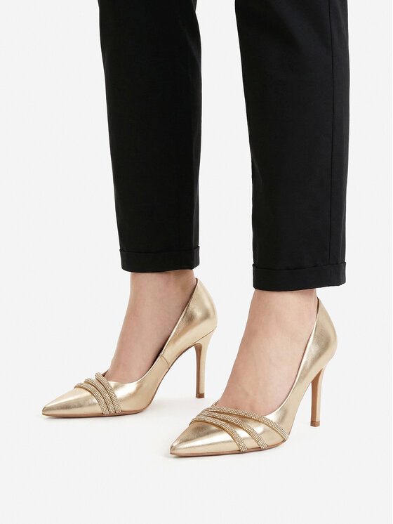 Nine West Nine West Pantofi cu toc subțire CEO-MARIAM-01 Auriu