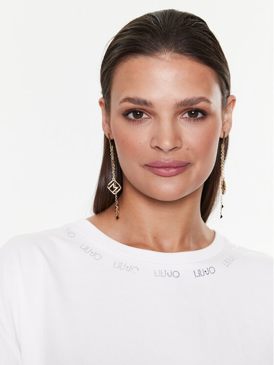 Liu Jo Sport Liu Jo Sport T-särk TA3074 J0088 Valge Relaxed Fit