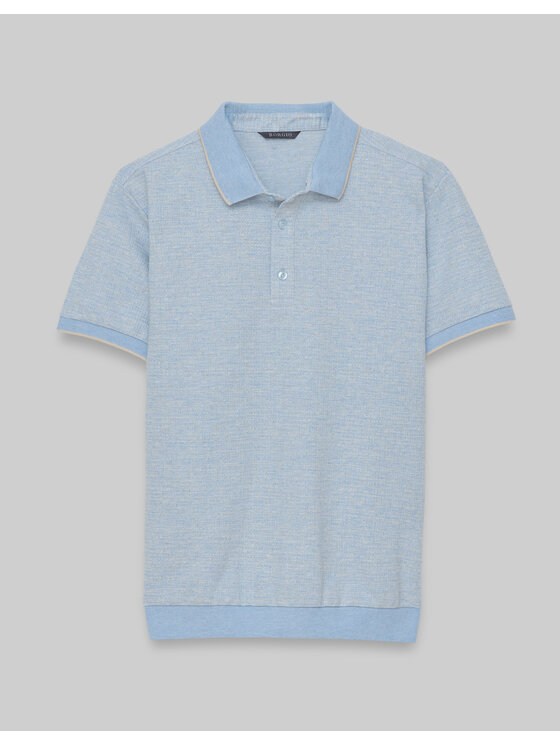 Borgio Borgio Polo leini_bl Niebieski Classic Fit