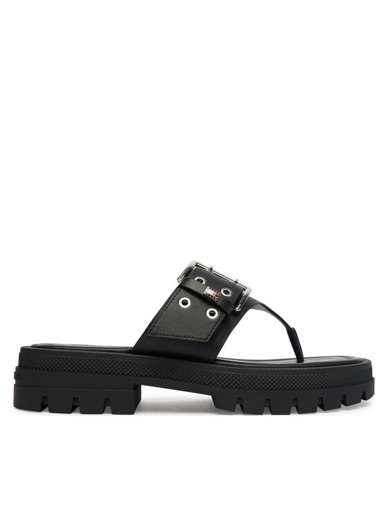 Tommy Jeans Tommy Jeans Čības uz pirksta Tjw Buckle Sandal EN0EN02948 Melns