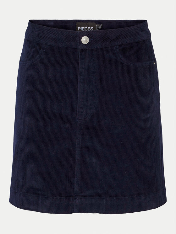Pieces Pieces Trapezförmiger Rock Rillo 17154207 Dunkelblau Regular Fit
