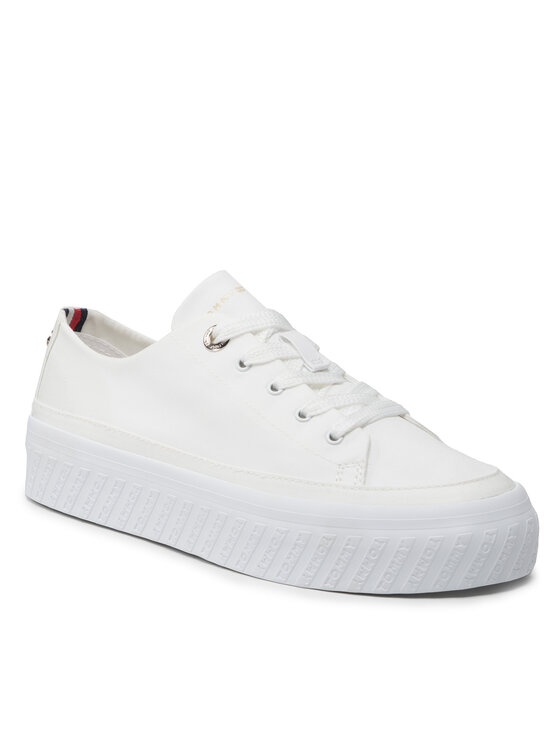 Tommy Hilfiger Tommy Hilfiger Снікерcи Monochromatic Vulc Sneaker FW0FW06460 Білий