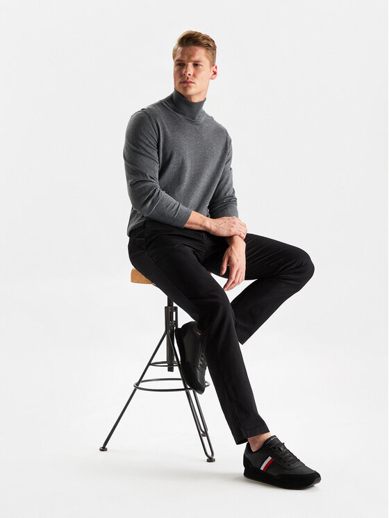 Tommy Hilfiger Tommy Hilfiger Laisvalaikio batai Core Eva Runner Corporate Lea FM0FM04397 Juoda