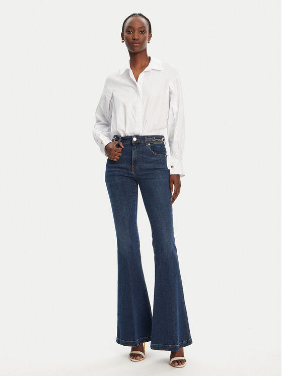 Elisabetta Franchi Elisabetta Franchi Marškiniai CA09852E2 100 Balta Regular Fit