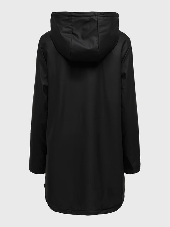 ONLY ONLY Kurtka przeciwdeszczowa Sally 15206116 Czarny Regular Fit