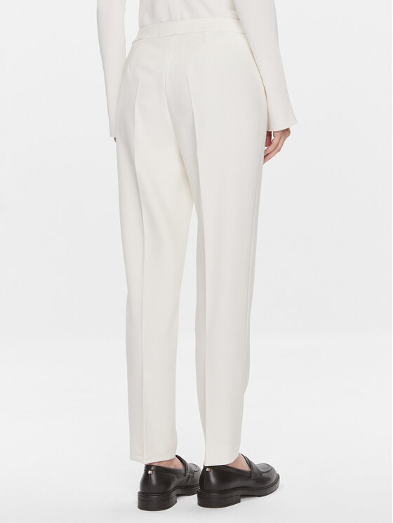 BOSS Boss Kalhoty z materiálu Tiluna 50509166 Écru Regular Fit