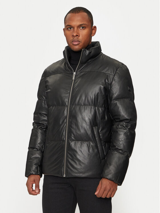 KARL LAGERFELD KARL LAGERFELD Odinė striukė 555010 544415 Juoda Regular Fit