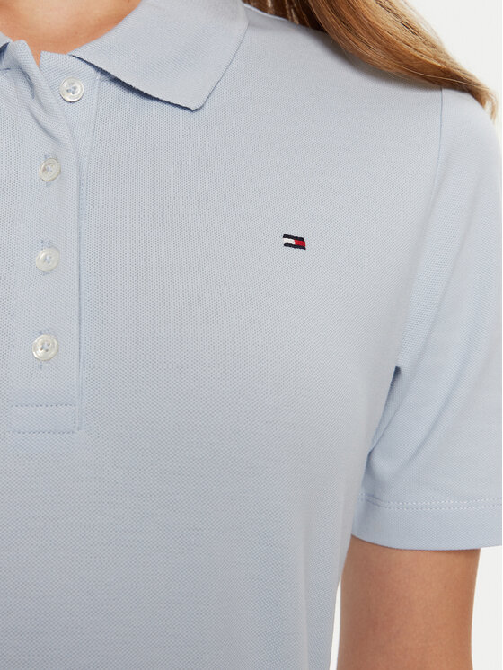Tommy Hilfiger Tommy Hilfiger Tricou polo 1985 WW0WW43224 Albastru celest Regular Fit