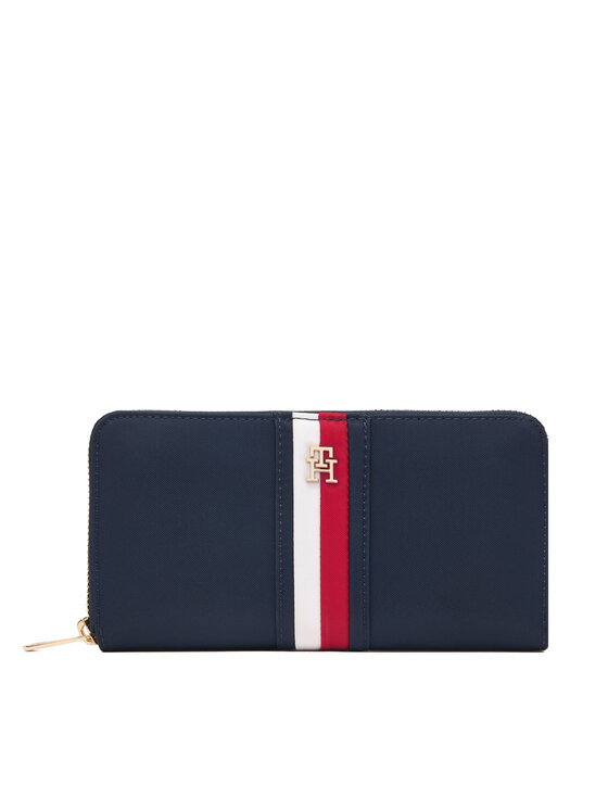 Tommy Hilfiger Tommy Hilfiger Портфейл Th Icon Lrg Za Nylon Corp AW0AW19165 Тъмносин