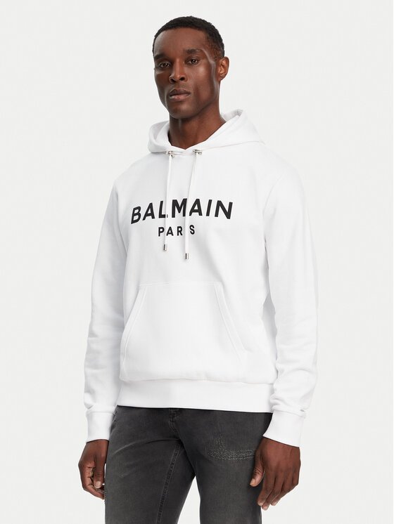 Sweatshirt Balmain, Größe L Weiß DH1JR002BB65