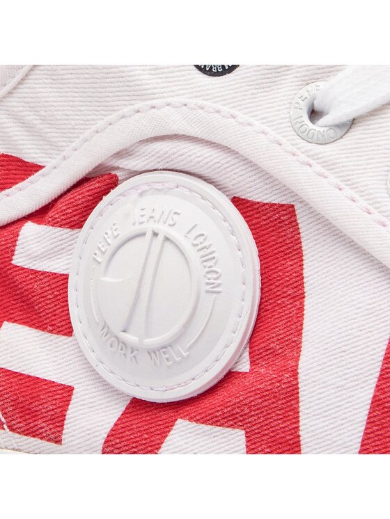 Pepe Jeans Pepe Jeans Sneakers aus Stoff Industry Logo PMS30538 Weiß