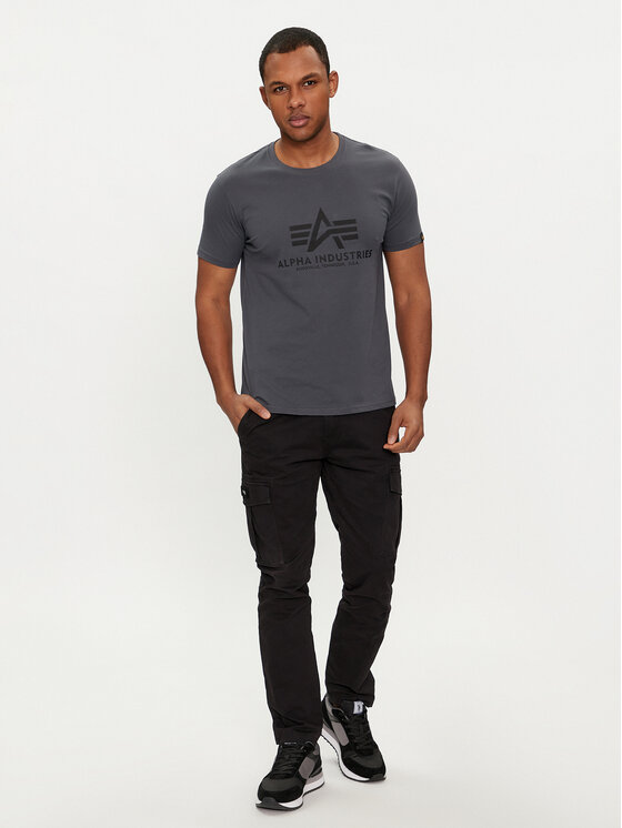 Alpha Industries Alpha Industries T-Shirt Basic 100501 Grau Regular Fit